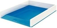 LEITZ 53611036, LEITZ Briefablage WOW Duo Colour perlwei&szlig;/blau
