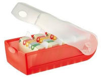 HAN 998-617, HAN CROCO 998-617 Karteibox Transluzent, Rot max. Anzahl der Karten: 500