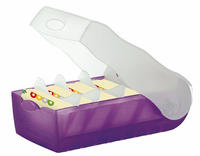HAN 998-673, HAN CROCO 998-673 Karteibox Transluzent, Lila max. Anzahl der Karten: