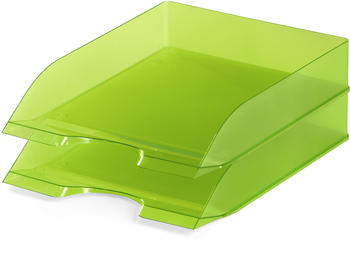 DURABLE 1701673017 Briefablagen (Basic für Format DIN A4 bis C4 stapelbar) 6-Stk. grün transparent