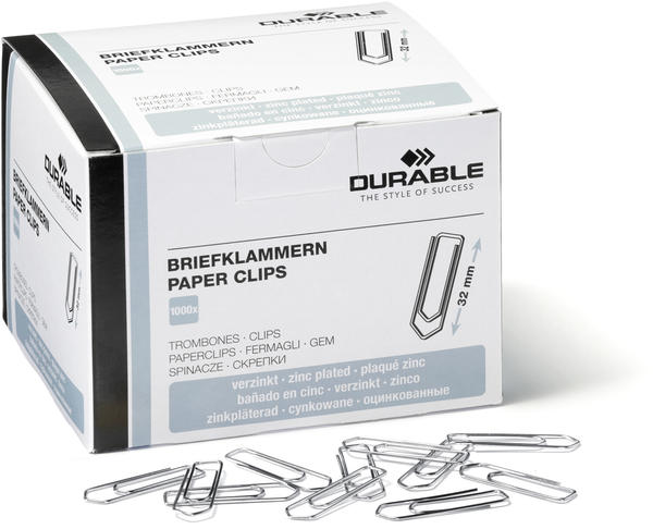 DURABLE Briefklammern 32 mm verzinkt (121125)