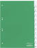 DURABLE 622105 Ordnerregister aus Hartfolie Tabe blanko für A4 10 Blatt grün