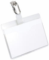 DURABLE - Namensschildhalterung - f&uuml;r 60 x 90 mm - Clip - durchsichtig (Packung mit