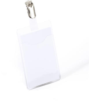 DURABLE 810719 Namensschild mit Clip 90x60mm Kunststoff Packung 25-Stk. transparent
