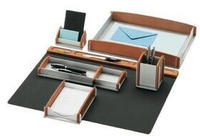 Rumold Schreibtisch-Set Buche/Aluminium 6-teilig