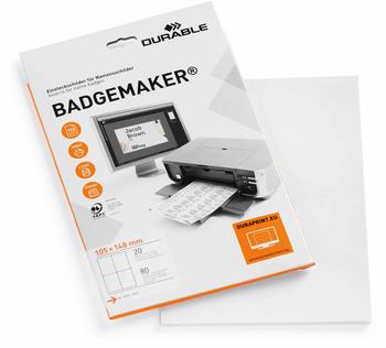 DURABLE BADGEMAKER f&uuml;r Namensschilder 105 x 148 mm 80 St&uuml;ck (142002)