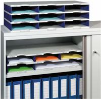 Styro 268-0303.38, styro Sortierstation Styrodoc grau/blau mit 9 F&auml;cher