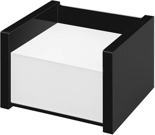 Wedo Zettelbox Black Office schwarz mit 500 Notizzetteln Acrylglas (637001)