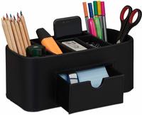 Stiftehalter, Schreibtischorganizer In Lederoptik, 7 F&auml;cher, Edler Organizer, Hxbxt