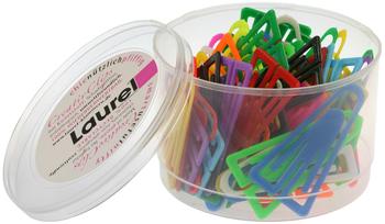 Laurel Büroklammern Plastiklips 60mm farbig sortiert 75 Stück (1313-98)