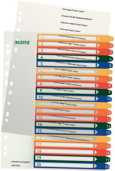 Leitz Register A4 PP-Folie PC-beschriftbar 1-20 tr (12960000)