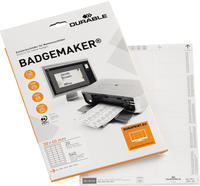 Durable - Einsteckschild Badgemaker&reg; 60 X 30 Mm (b X H) 150g/m2 Karton Wei&szlig; 540