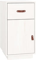 vidaXL Schreibtisch-Schrank Wei&szlig; 40x50x75 cm Massivholz Kiefer