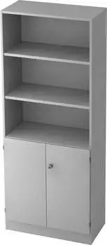 Hammerbacher Büroschrank 6770/5/5/SG weiß/silber