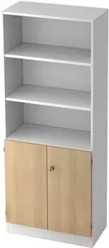 Hammerbacher B&uuml;roschrank 6770/W/E/SG wei&szlig;/eiche