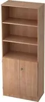 Regal 5 OH 2 OH 80x42x200,4cm T&uuml;ren Sockelblende Griff SG Nussbaum/Nussbaum