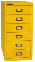 Bisley MultiDrawerTM, 29er Serie, DIN A4, 6 Schubladen, Farbe zinkgelb