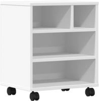 vidaXL Druckerst&auml;nder mit Rollen Wei&szlig; 41x32x48 cm