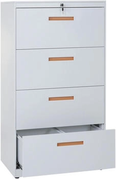Mendler Hängeregisterschrank HWC-A10 Aktenschrank Stahlschrank A4 abschließbar (59187+60042)