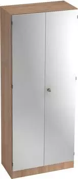 Hammerbacher Garderobenschrank V6200/N/S/SG 5OH nu&szlig;baum/silber (Garderobe & Spind)