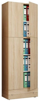 VCM Aktenschrank XXL Lona 3 Fachb&ouml;den 70,0 x 200,0 x 39,0 cm sonoma-eiche (917793)