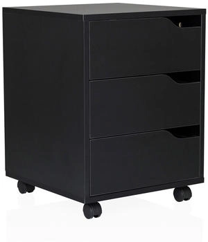 HJH Office Rollcontainer mit Schubladen schwarz (821020)