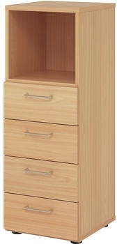 EUROKRAFT Regal 3OH 4 Schübe Buche/Buche (V934S4/6/6/BS)