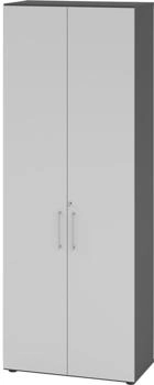 EUROKRAFT Regal 6OH Türen graphit/grau (V968T6/G/5/BS)