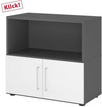 HJH Office Regal FlexWall Türen 2OH graphit/weiß (VFW28T1KG/G/W/BS)