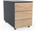VCM Dalosa Rollcontainer 3 Auszüge 39,0 x 70,0 x 55,0 cm anthrazit eiche (918330)