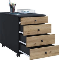 Rollcontainer B&uuml;rocontainer Schublade Lona 50 cm