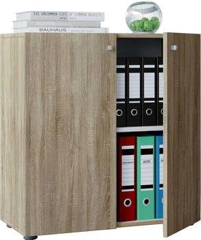 VCM Aktenschrank Holz 70 x 74 x 40cm sonoma eiche (912682)