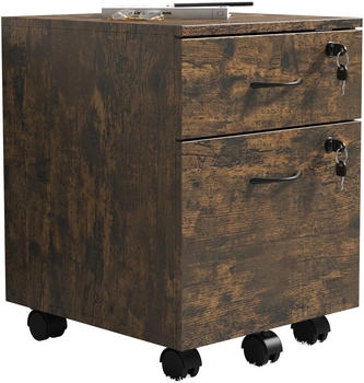 VCM Rollcontainer Baula Eiche Metall 2 Schubladen 40x54x44 cm (920379)