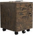 VCM Rollcontainer Baula Eiche Metall 2 Schubladen 40x54x44 cm (920379)