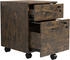 VCM Rollcontainer Baula Eiche Metall 2 Schubladen 40x54x44 cm (920379)