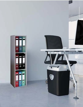 VCM Holzregal stehend 107 x 34 x 30 cm Offas 3 Fach grau (916754)