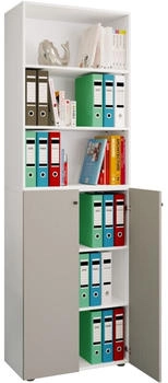 VCM Büroschrank Lona 6 Fächer Drehtüren 220 x 70 x 40cm (919154)