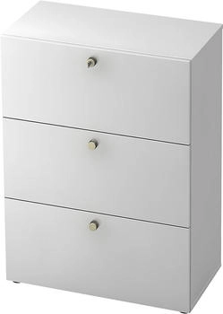 EUROKRAFT Hängeregistraturschrank TOPAS LINE 3 Ordnerhöhen mit Vollauszug weiß/weiß (000706001255)