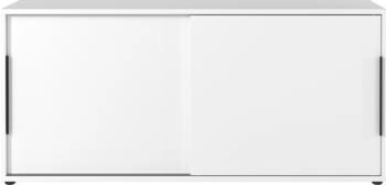 Germania Schiebetürenschrank Mailand 2 Fachböden 160,0 x 40,0 x 74,0 cm weiß (4373-84)