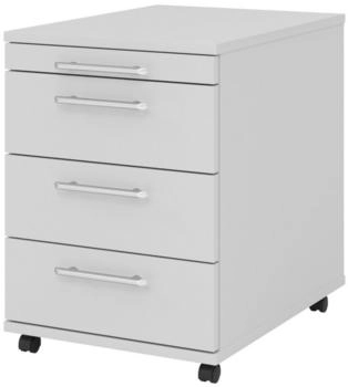 bümö Rollcontainer grau Holzwerkstoff Nachbildung 4 Schubladen 42.8x59x58 cm (BU-1606-5-5-RE)