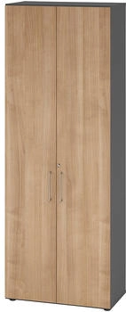 EUROKRAFT Regal 6OH Türen graphit/Nussbaum (V968T6/G/N/BS)