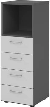 EUROKRAFT Regal 3OH 4 Schübe graphit/grau (V934S4/G/5/BS)