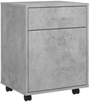 vidaXL Rollschrank Betongrau 45x38x54 cm Holzwerkstoff
