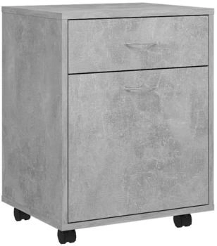 vidaXL Rolling Cabinet Betongrau Holzwerkstoff (808444)