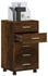 vidaXL Schubladenschrank mit Rollen Räuchereiche Holzwerkstoff 5 Schubladen (342674)