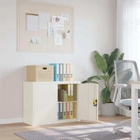 vidaXL Aktenschrank Wei&szlig; 90x40x70 cm Stahl
