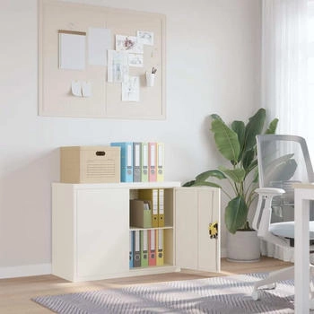 vidaXL Aktenschrank Wei&szlig; Stahl (339720)