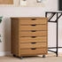 vidaXL Rollschrank mit Schubladen MOSS Massivholz Kiefer