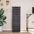 vidaXL Rollschrank mit Schubladen MOSS Grau Massivholz Kiefer (355896)