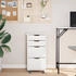 vidaXL Rollschrank mit Schubladen MOSS Weiß Massivholz Kiefer (355904)